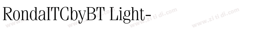 RondaITCbyBT Light字体转换